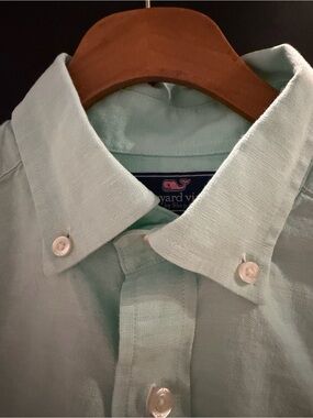 Vineyard Vines Mint Green Oxford Button-Down Shirt size xs